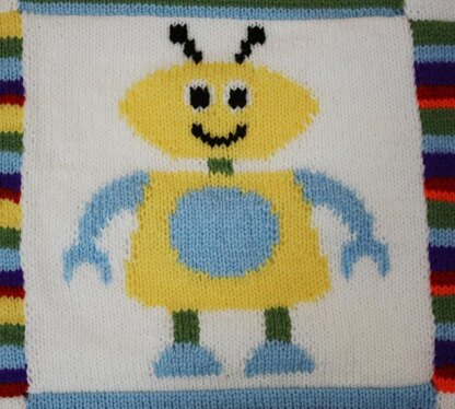 The Knitbots baby blanket