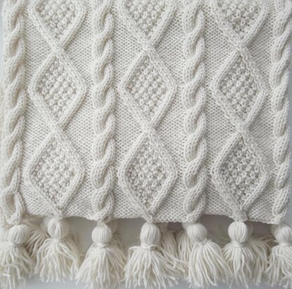 Aran Cable Scarf and Throw