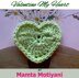 Valentine My Heart Crochet Applique Pattern