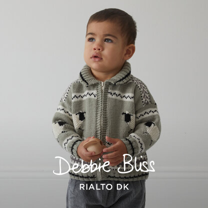 Gabriel Sheep Jacket - Knitting Pattern for Kids in Debbie Bliss Rialto DK by Debbie Bliss