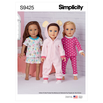 Simplicity 18" Doll Clothes S9425 - Sewing Pattern