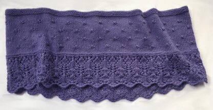 Olivia - lace border loop scarf