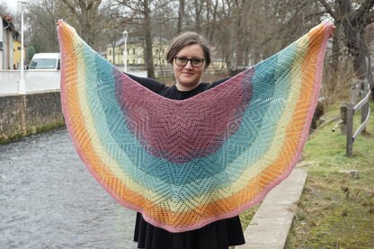 Fiery opal shawl