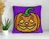 Halloween Pumpkin Pillow Sad Spooky Mini C2C Diagonal Crochet Pattern PDF