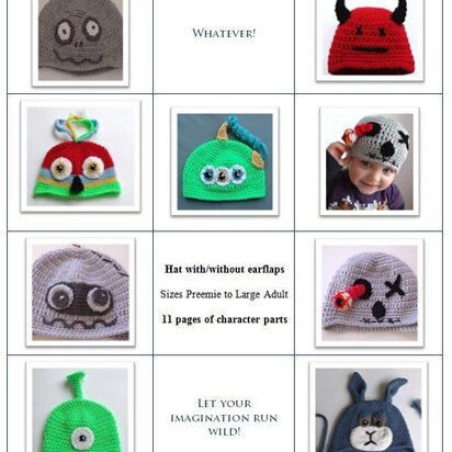 Booklet of Crochet Character Hats