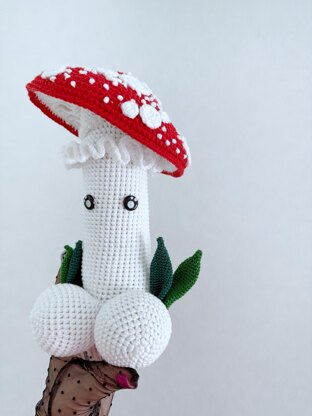 Fly Agaric mushrooms crochet penis