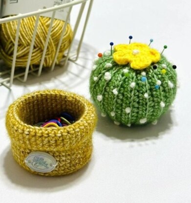Cute Cactus Pincushion Crochet Pattern