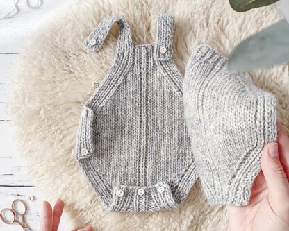 6-12 months - TWISTY Baby Knitted Romper Pattern