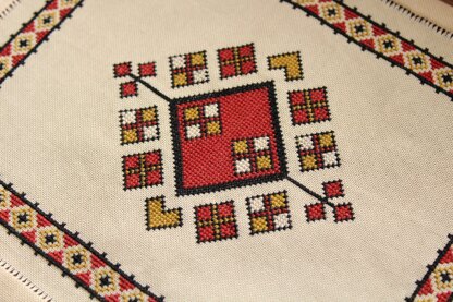 Avlea Folk Embroidery Anatolian Argyle Table Mat - Downloadable PDF