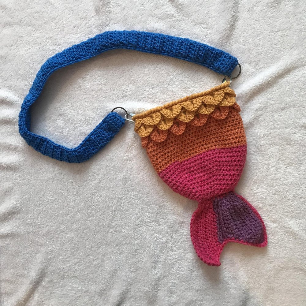 Crochet mermaid best sale tail bag