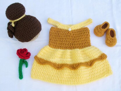 Princess Belle Hat and Dress Outfit