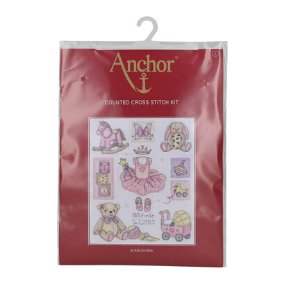 Anchor Sampler Girl Cross Stitch Kit