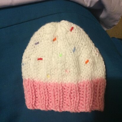 Cute Sprinkle Cupcake Newborn Baby Beanie Pattern