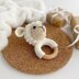 Crochet sheep pattern Baby rattle toy Amigurumi lamb teether farm animal