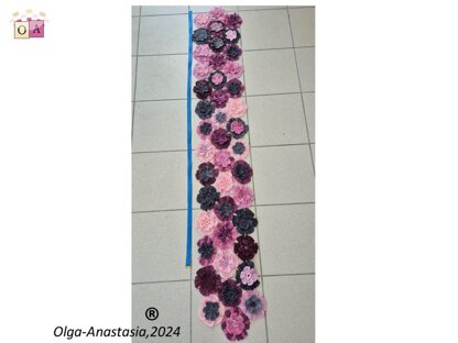 Crochet Floral Scarf