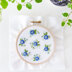 Tamar Blue Flowers Embroidery Kit - 4in