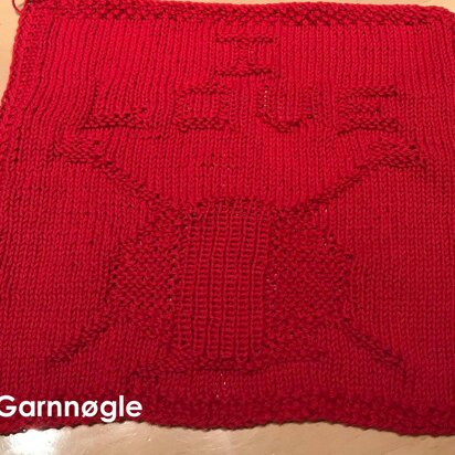 Garn/Yarn knitting klud/Dishcloth