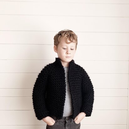 Harper Jacket Jr. Wool Jacket Cardigan Sizes 2T to 14Y - knitting pattern