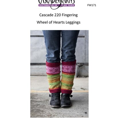 Wheel of Hearts Leggings in Cascade 220 Fingering - FW171 - Downloadable PDF