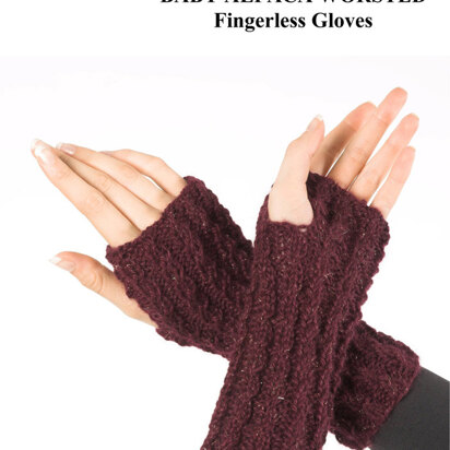 Fingerless Gloves in Plymouth Baby Alpaca Worsted - F181