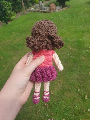 Crochet Fuchsia ballet dancer doll