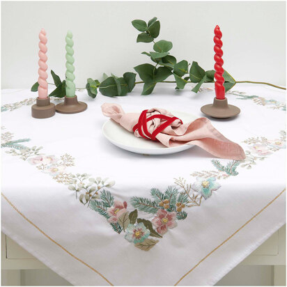 Rico Cloth Christmas Rose Embroidery Kit