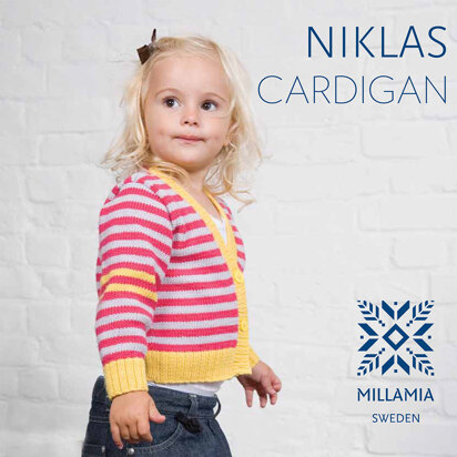 "Niklas Cardigan" - Cardigan Knitting Pattern in MillaMia Naturally Soft Merino