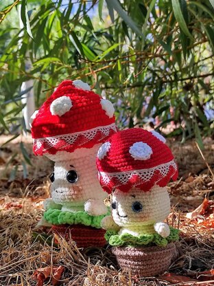 Crochet Christmas mushroomp