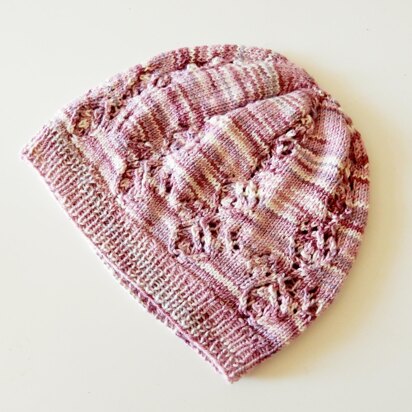 Lacy Diamonds Hat - knitting pattern