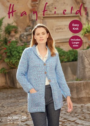 Long Line Coat in Hayfield Journey DK - 8266 - Downloadable PDF