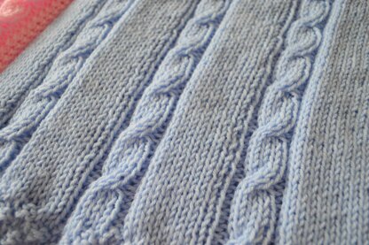 Cable Baby Blankets in two simple designs Knitting pattern by Daisy ...