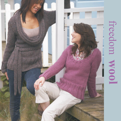 Sweater With Cowl or Scoop Neck in Twilleys Freedom Wool - 9083