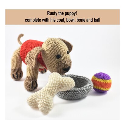 Rusty puppy knitting pattern 19020 - knitting pattern
