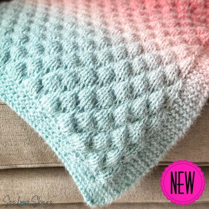 Sophie’s Bubble Stitch Baby Blanket