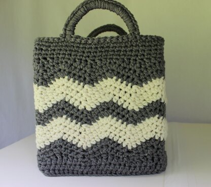 Square Wide Striped Basket