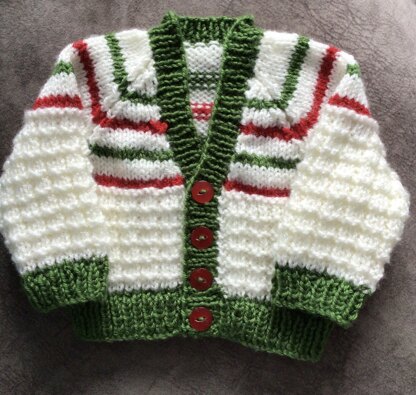 Christmas in July baby cardigan