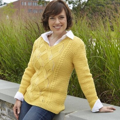 665 Thatch Pullover - Sweater Knitting Pattern for Women in Valley Yarns Colrain - knitting pattern