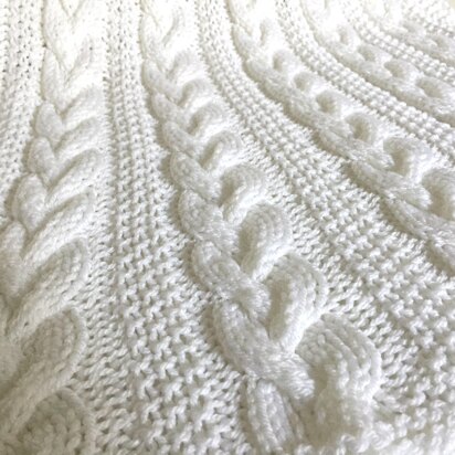 Braided Cable Baby Blanket