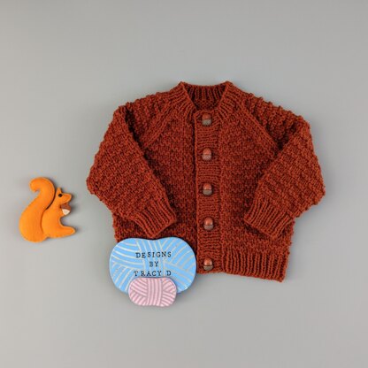 Copper Newborn Cardigan Baby knitting pattern