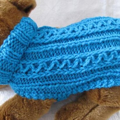 Celtic Doggie Zig Zag Rib Dog Sweater - knitting pattern