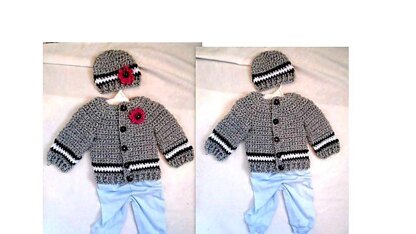 891 Baby Sweater Set