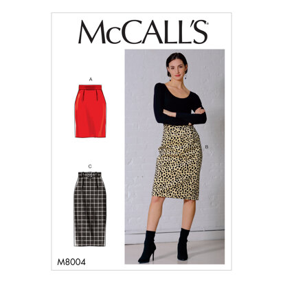 McCall's Misses' Skirt and Belt M8004 - Sewing Pattern
