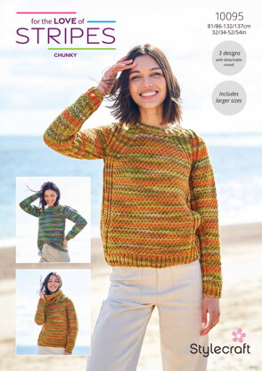 Sweaters in Stylecraft For the Love of Stripes - 10095 - Downloadable PDF