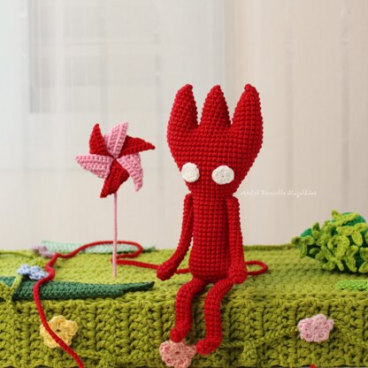Three-Horned Yarn Spirit – Crochet Fanart Pattern (Digital PDF)
