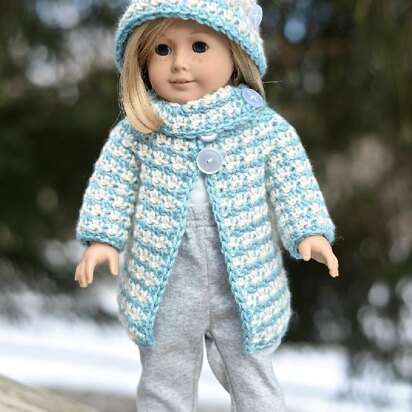 18" Doll Houndstooth Jacket & Cloche