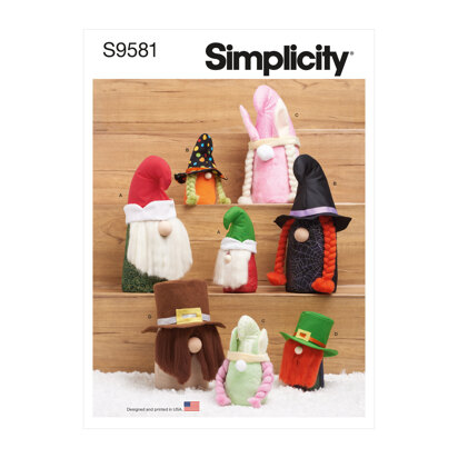 Simplicity Plush Gnomes in Two Sizes S9581 - Paper Pattern, Size One Size Only