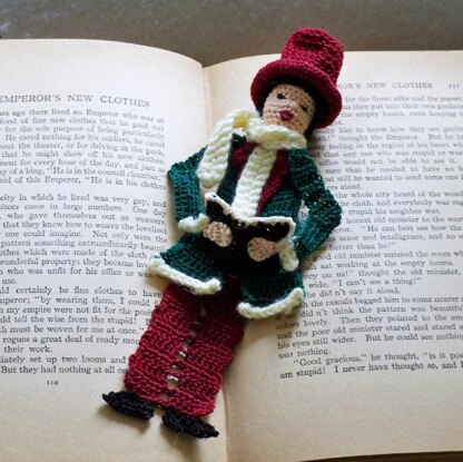 Male Victorian Caroler Bookmark or Ornament