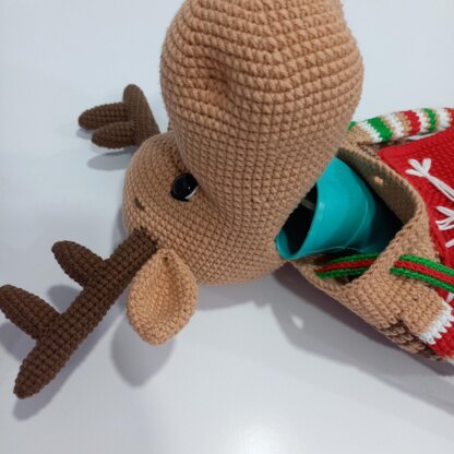 Christmas reindeer hot water bottle cover