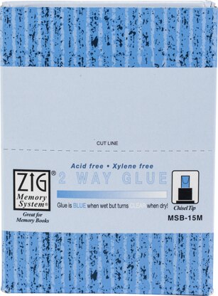Zig 2-Way Glue Pen 12/Pkg - Chisel Tip