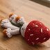 Mushroom snuggler crochet pattern, low-sew lovey toadstool PDF tutorial